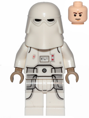 sw1102 - Snowtrooper, Printed Legs, Dark Tan Hands, Frown