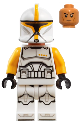 sw1146 - Clone Trooper Commander (Phase 1) - Bright Light Orange Arms, Nougat Head