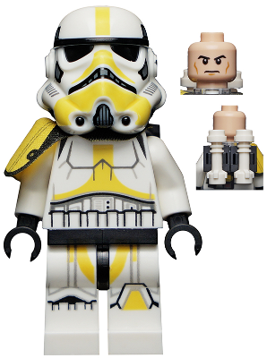 sw1157 - Imperial Artillery Stormtrooper - Male, Light Nougat Head, Cheek Lines