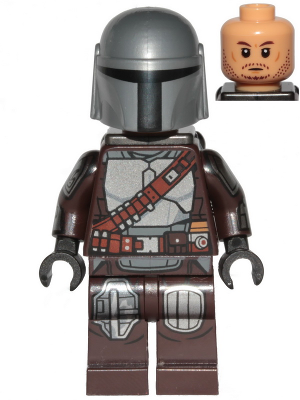 sw1212 - The Mandalorian / Din Djarin / 'Mando' - Silver Beskar Armor, Jet Pack, Printed Head