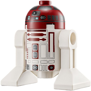 sw1221 - Astromech Droid, R4-P17 - Silver Band Around Dome, Dark Bluish Gray Rectangles