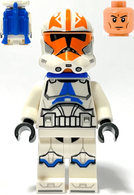 sw1276 - Clone Trooper, 501st Legion, 332nd Company (Phase 2) - Helmet with Holes and Togruta Markings, Blue Jet Pack