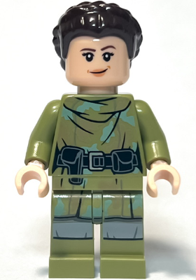 sw1296 - Olive Green Endor Outfit, Hair