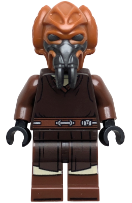 sw1414 - Plo Koon - Dark Brown Robe, Tan Shirt, Printed Legs