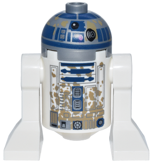 sw1496 - Astromech Droid, R2-D2 - Dirt Stains on Front and Back, without Dirt Stains on Top Panels