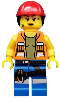 tlm009 - Gail the Construction Worker, The LEGO Movie (Minifigure Only without Stand and Accessories)