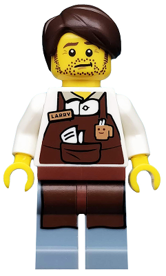 tlm010 - Larry the Barista, The LEGO Movie (Minifigure Only without Stand and Accessories)
