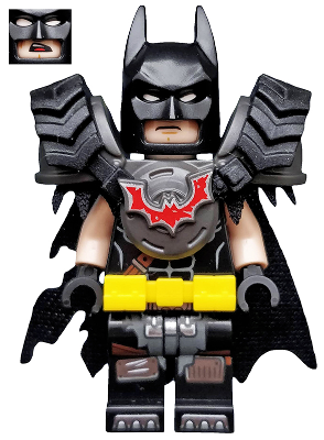 tlm118 - Batman - Battle Ready, Tire Armor, Tattered Cape, Yellow Utility Belt