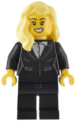 twn457 - Magician - Female, Black Suit Jacket with White Button Up Shirt, Black Legs, Bright Light Yellow Hair
